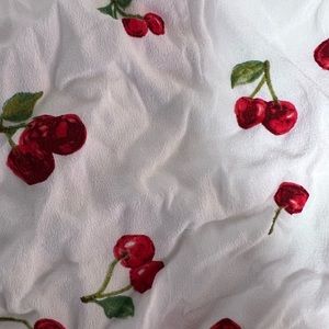 Two piece cherry wrap skort